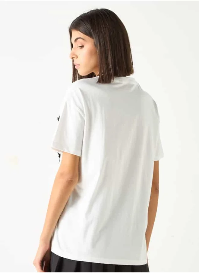 2Xtremz 2Xtremz Bow Accent T-shirt with Short Sleeves