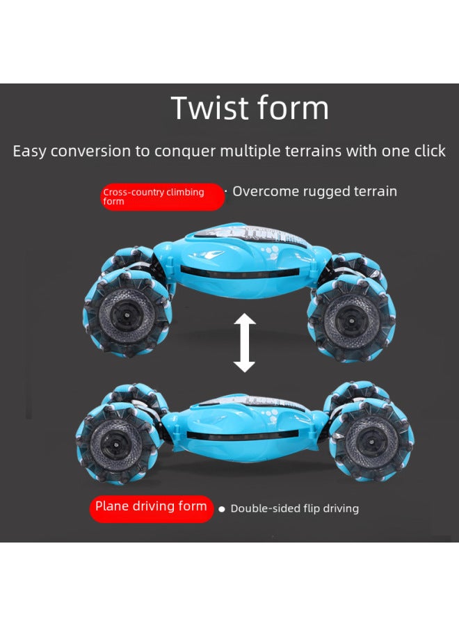 Charging Gesture Sensing Twist Car Children's Drift Stunt Off-road Vehicle Intelligent Remote Control Transformation Car-Color:Double Remote Control (handle Remote Control + Watch Remote Control) Side Wheel-Gray-Proportion:Single Power (battery Life 25-30 Minutes) - Image 4