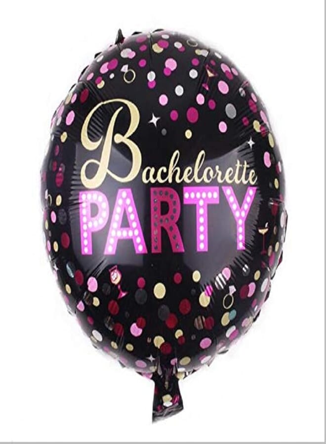 Birthday Decorations- 18 inch Pink Ring Balloons Wedding Birthday foil Balloons Princess Black Bachelorette Party Decoration Baby Shower globos Black