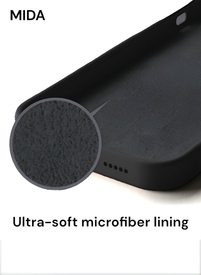 ميدا غطاء سيليكون لجهاز ايفون 16 برو، جراب حماية لكامل الجسم بملمس حريري ناعم، غطاء مضاد للصدمات مع بطانة من المايكروفايبر - Image 3