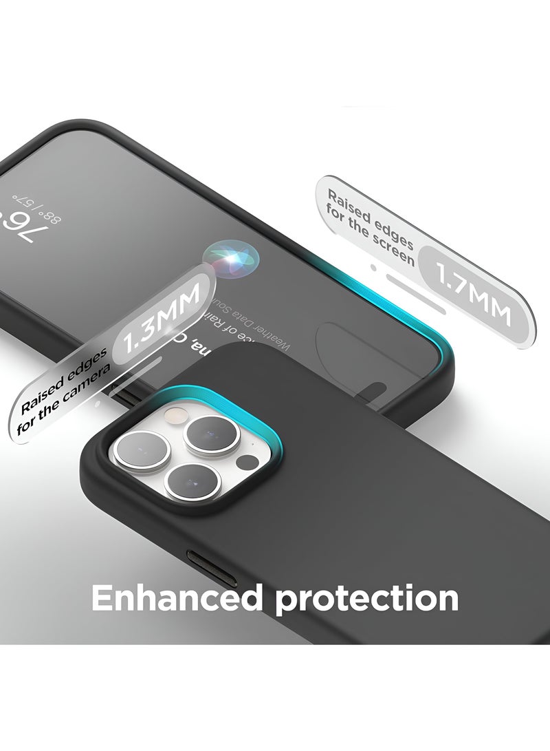 ميدا غطاء سيليكون لجهاز ايفون 16 برو، جراب حماية لكامل الجسم بملمس حريري ناعم، غطاء مضاد للصدمات مع بطانة من المايكروفايبر - Image 4