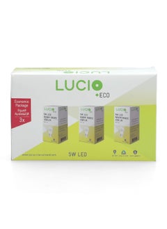 Lucio 3-Piece 5W 3000K LED Bulb Warm White  10.6 x 6 x 17 cm L-ST-0100-5W-3000K-P3  - Image 5