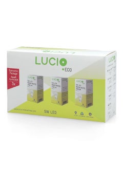 Lucio 3-Piece 5W 3000K LED Bulb Warm White  10.6 x 6 x 17 cm L-ST-0100-5W-3000K-P3  - Image 4