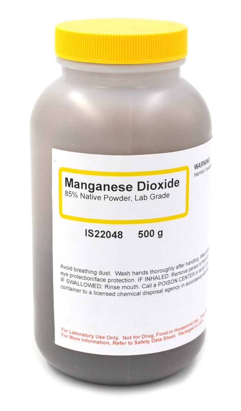 ALDON Lab-Grade Manganese Dioxide Powder, 500g - The Curated Chemical Collection - Image 1