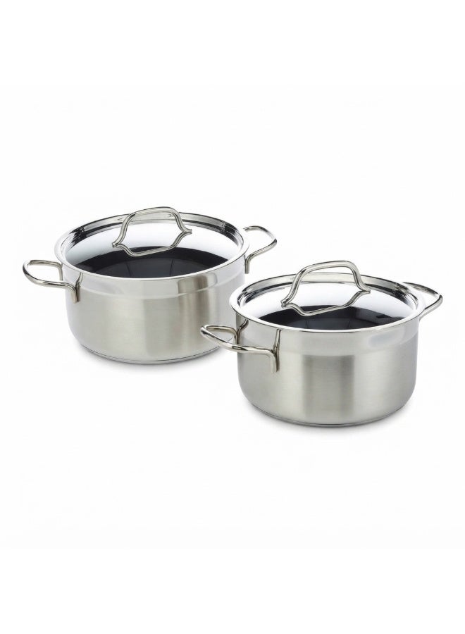 9-Piece Stainless Steel Cookware Set with Lids | Induction Compatible Cooking Pot & Frying Pan Set | Heavy Duty Mirror Finish Kitchen Cookware - Image 3