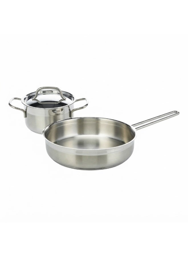 9-Piece Stainless Steel Cookware Set with Lids | Induction Compatible Cooking Pot & Frying Pan Set | Heavy Duty Mirror Finish Kitchen Cookware - Image 2