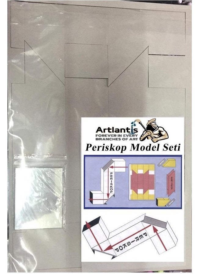 Artlantis مجموعة بناء المنظار 1 عبوة نموذج المنظار من الورق المقوى مع مرآة مجموعة تجارب المدرسة الفصلية  - Image 2