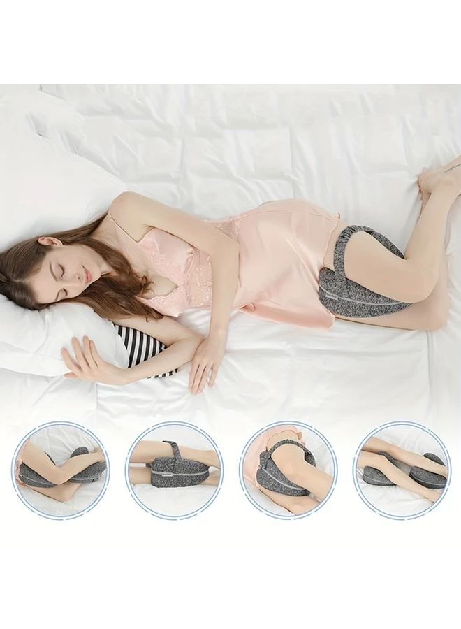 Blue Leg Pillow For Side Sleepers Ergonomic Knee Support Comfortable Sleep Alignment - Image 2