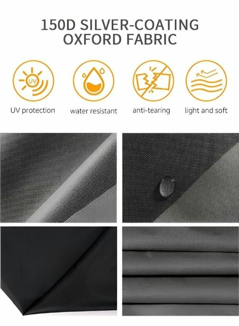 Generic Multi Layers Car Cover Waterproof All Weather for Automobiles, Outdoor Full Cover Windproof, Sand Proof, Rain Proof, UV Proof Car Covers with Zipper Door Car Protection Black L - Image 2