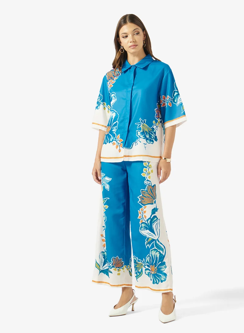 ايلا Printed Top & Pant Set