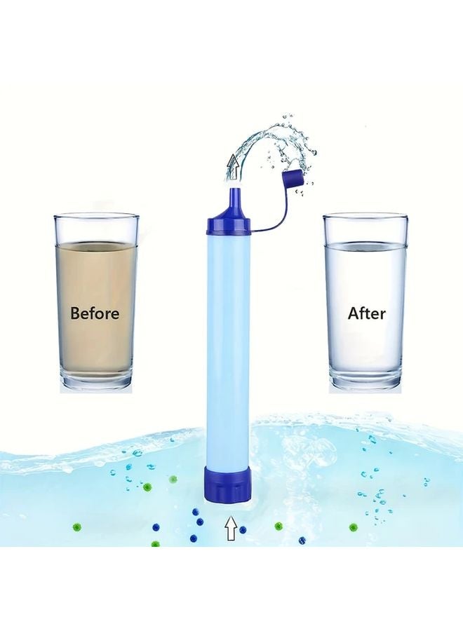 Outdoor Emergency Water Filter With Carabiner Syringe Extension Tube For Direct Drinking - Image 5