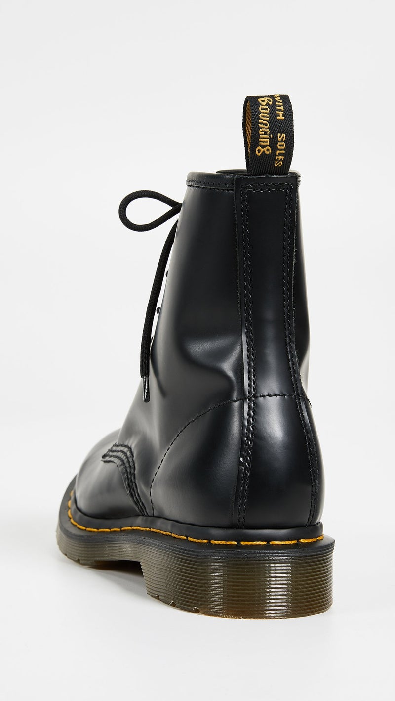 Dr Martens حذاء دكتور مارتنز النسائي 1460 جلد ناعم 8 عيون، أسود، 5 - Image 4