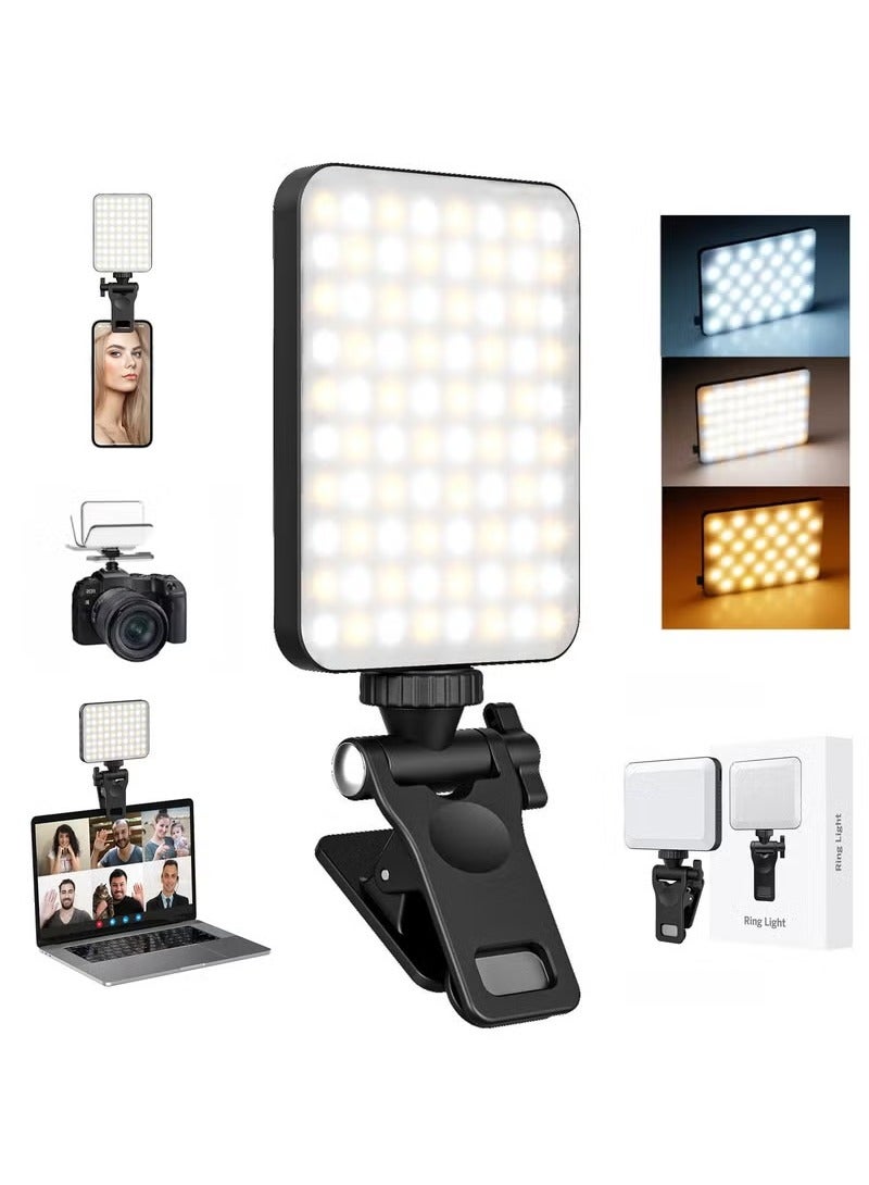 YelaJoy Photography Light Clip on Phone Laptop,Video Light,Portable LED Camera Fill Light Panel,Pocket LED Phone Light,Dimmable 3 Lighting Effects,Rechargeable LED Lighting for Video Conference,TikTok,Youtube - Image 1