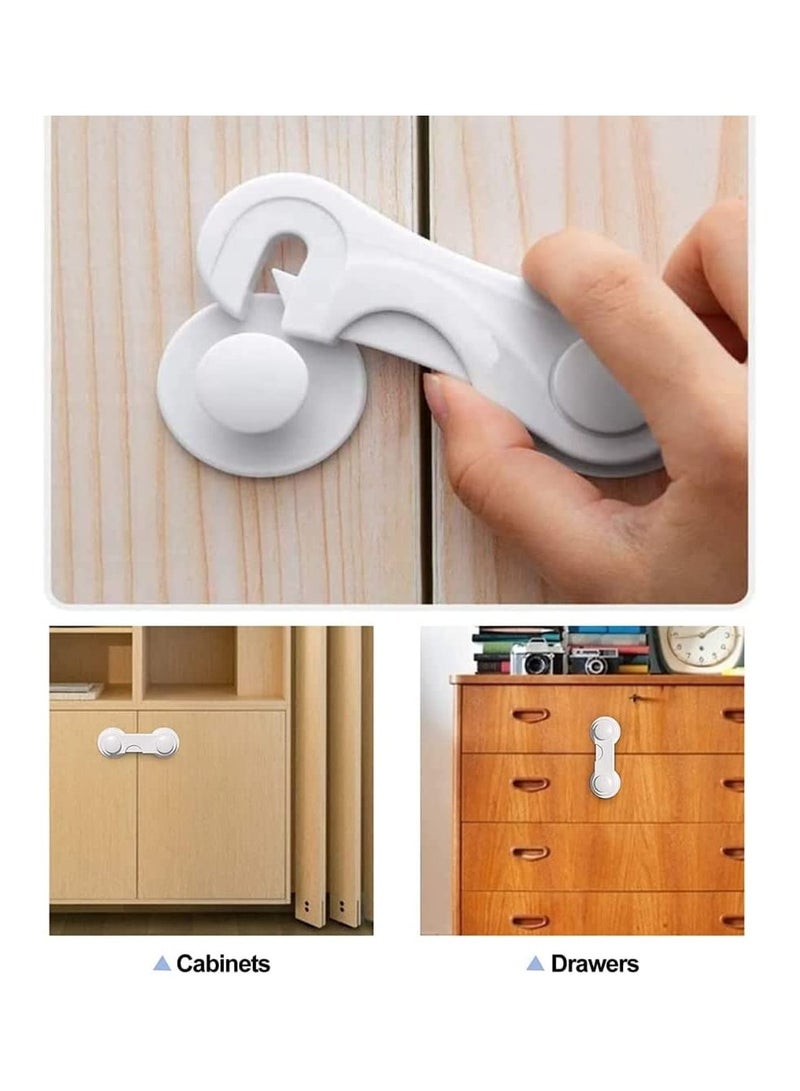 ROBUSTLINE Robustline Baby Child Safety Cabinet Locks, Easiest 3M Adhesive Baby Proofing Latches, No Tools are Needed, Use for Multi-Purpose for Furniture, Kitchen, Ovens, Toilet Seats, Fridge (2 Pcs) - Image 3