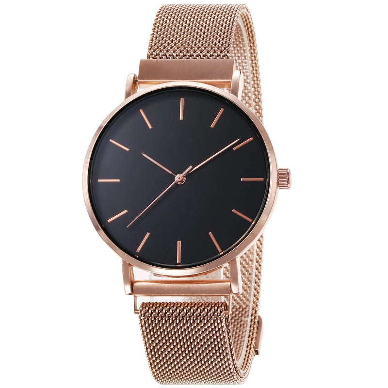 Y&D High Quality Minimalism Thin Men and Women Watch Stainless Steel Magnetic Mesh Strap Quartz Watch Gift Men Wristwatch No logo - Image 1