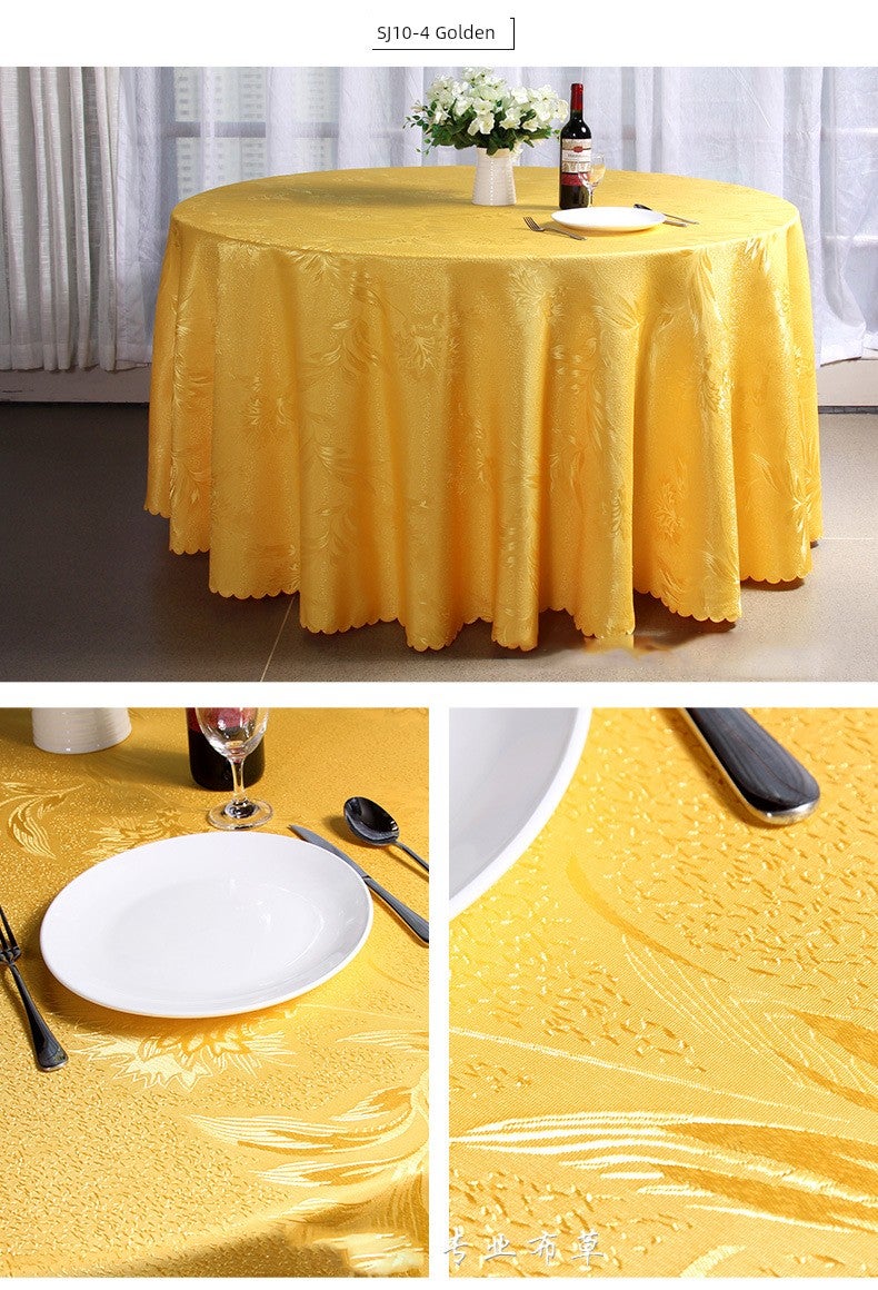 Hotel tablecloth restaurant restaurant tablecloth tablecloth table skirt tablecloth big red golden phoenix tail flower special offer - Image 3