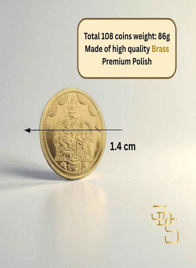 JDS Puja Articles 108 Gold-Plated Brass Lakshmi Kubera Pooja Coins – Small Size Coins for Diwali, Lakshmi Kubera Pooja & Spiritual Gifting. - Image 4