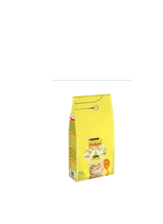 PURINA Friskies Dry Food with Chicken & Vegetables for Adult Cats 1.7 kg 