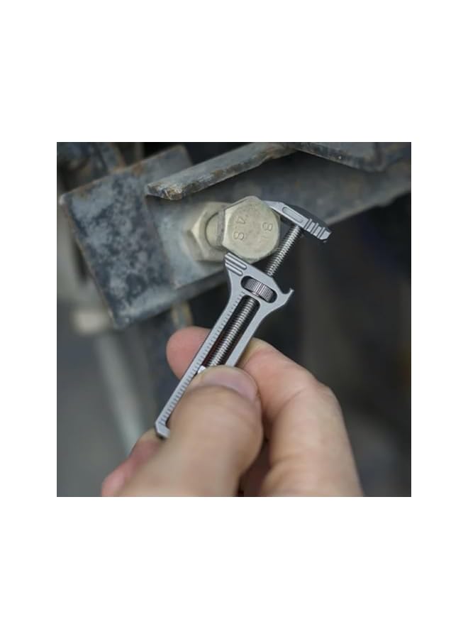 PROMASS promass Mini Alloy Multi-tool, Multi Functional Wrench Tool Titanium Mini Spanner, Beer Opener, Nail Puller, Edc Pocket Multi Tool, for Repairing, Backpacking, Camping, and Hiking  - Image 4