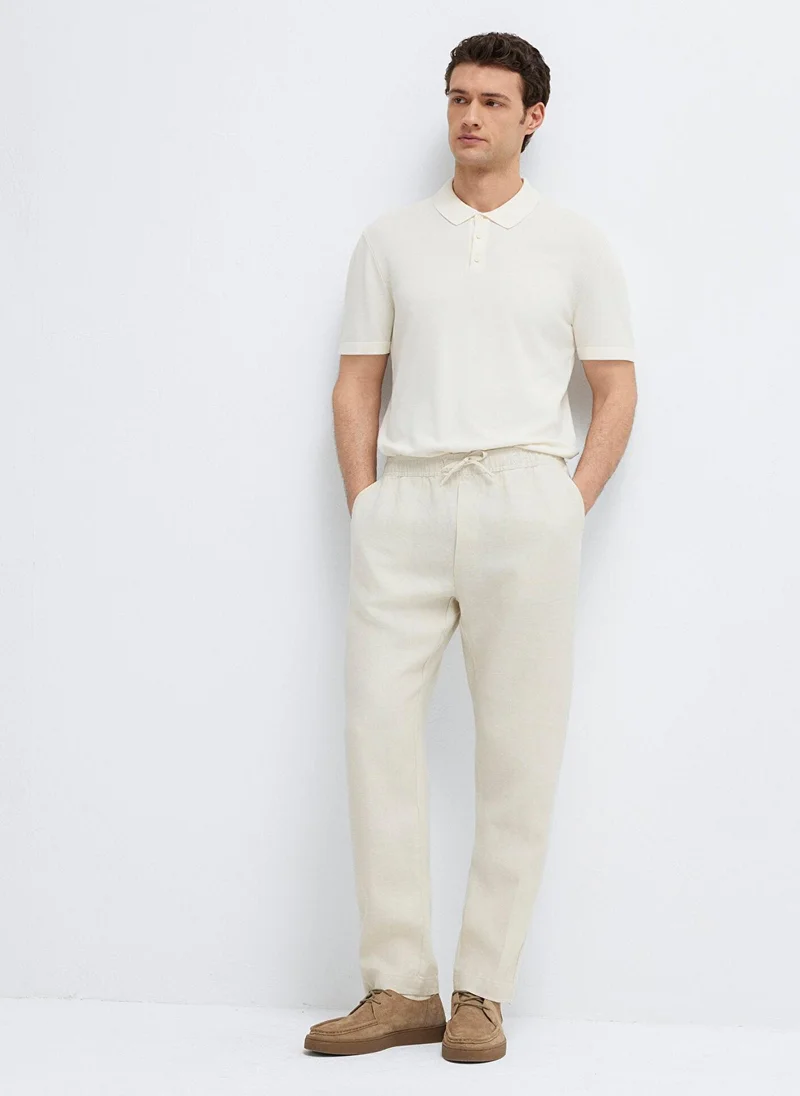مافي Solid Relax Fit Pants