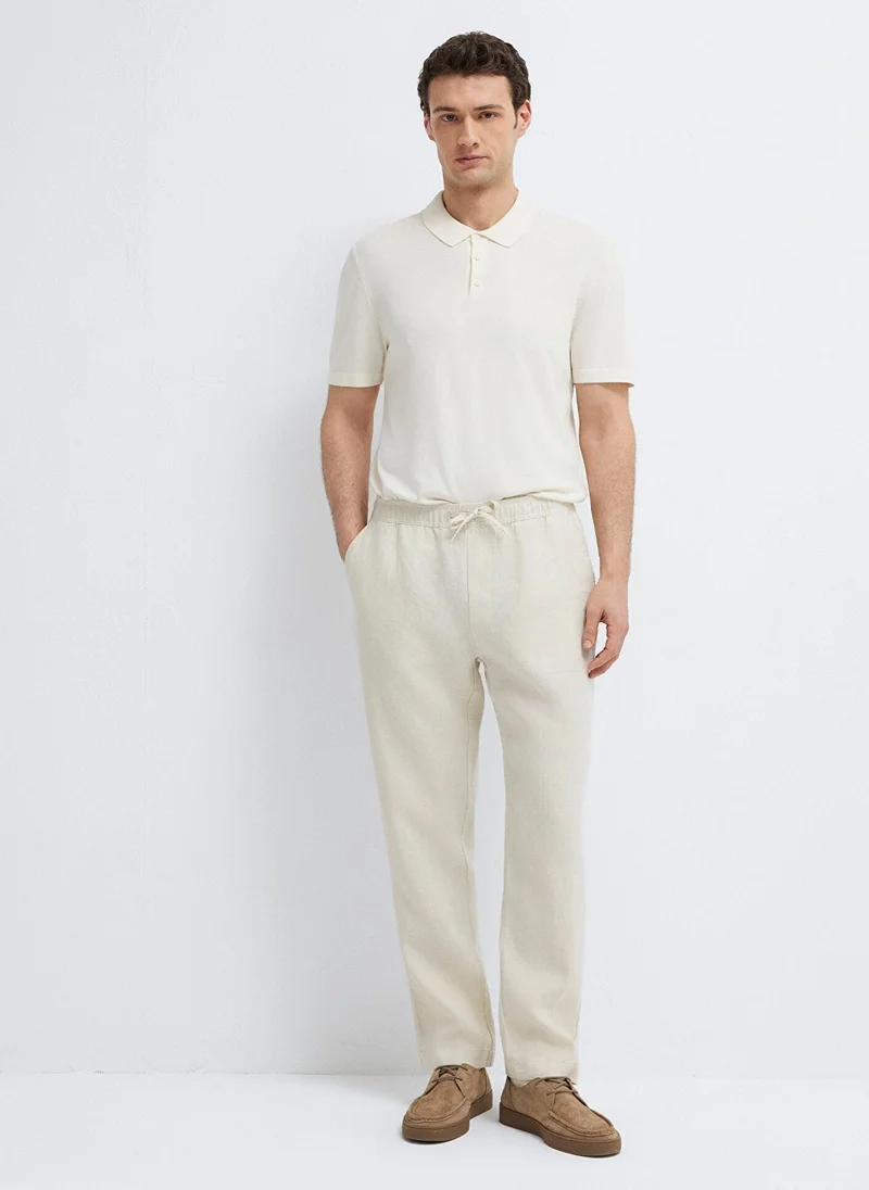 مافي Solid Relax Fit Pants
