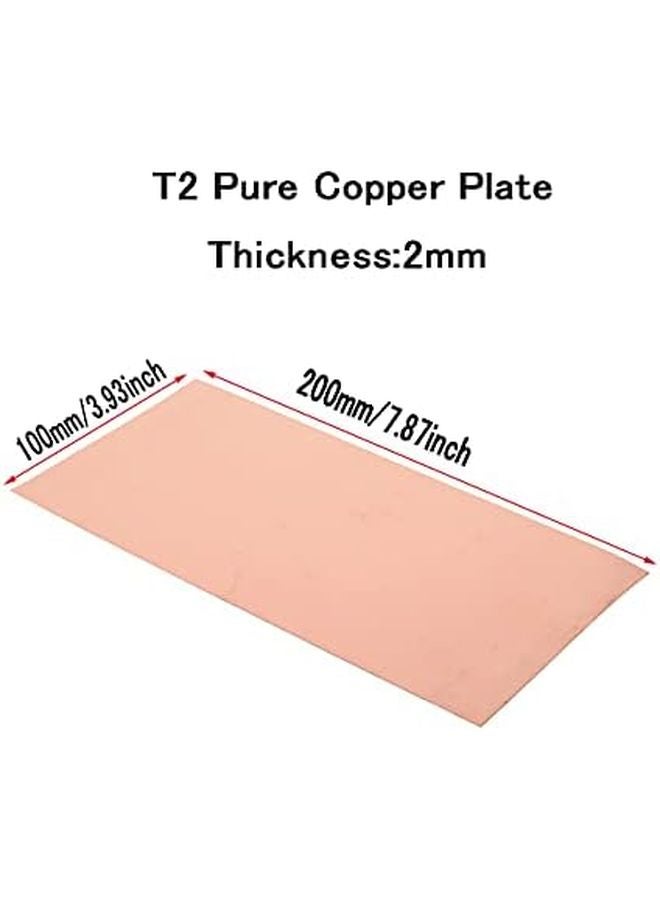 Pure Copper Sheet Metal Plate 2mmx100mmx200mm For DIY Art And Industrial Mould - Image 3