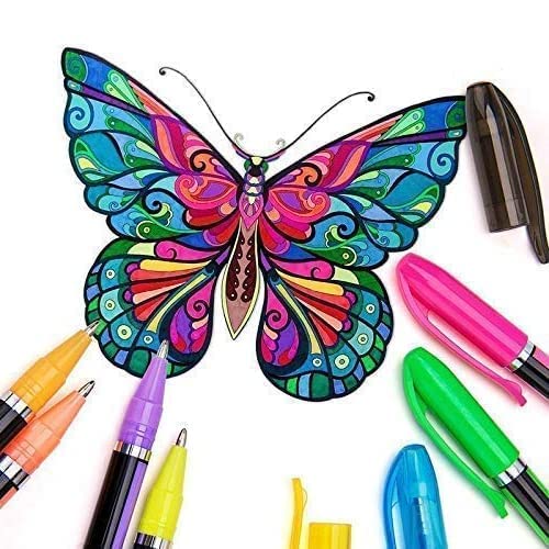 53 Arts 53ARTS Neon Pens for Drawing Sketching Designing Art Craft SchoolGlitter Pen Neon Color 36 Pcs Set - Image 5