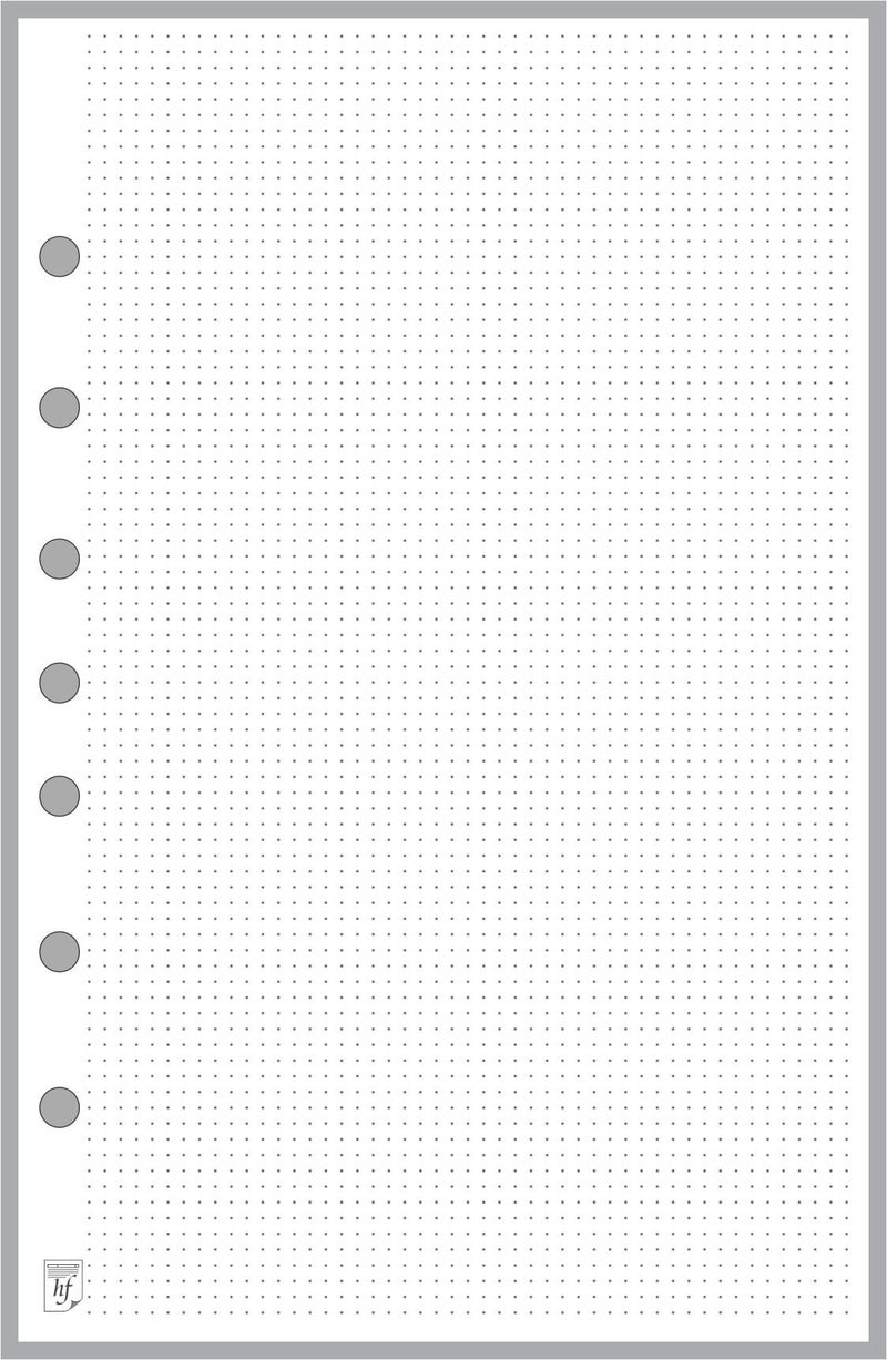 Handy Forms ورق إعادة تعبئة بنمط النقاط بحجم كلاسيكي، تباعد 0.10 بوصة، مقاس ومثقب بـ 7 ثقوب لدفاتر 7 حلقات مثل فرانكلين، إلخ. (5.5" × 8.5") - Image 1