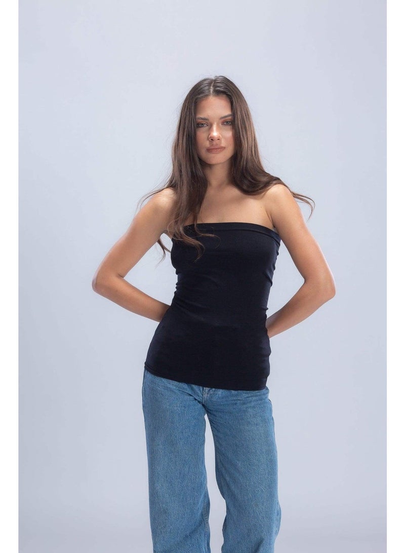 Carina Long Strapless Top (Cookies) - Image 1