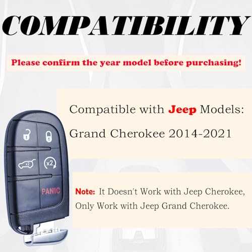 MechanMagic Key Fob Replacement Compatible for Jeep Grand Cherokee 2014-2021 Proximity Smart Key Car Keyless Entry Remote Control Remote Start M3N-40821302 68143505AC 68143505AA - Image 2