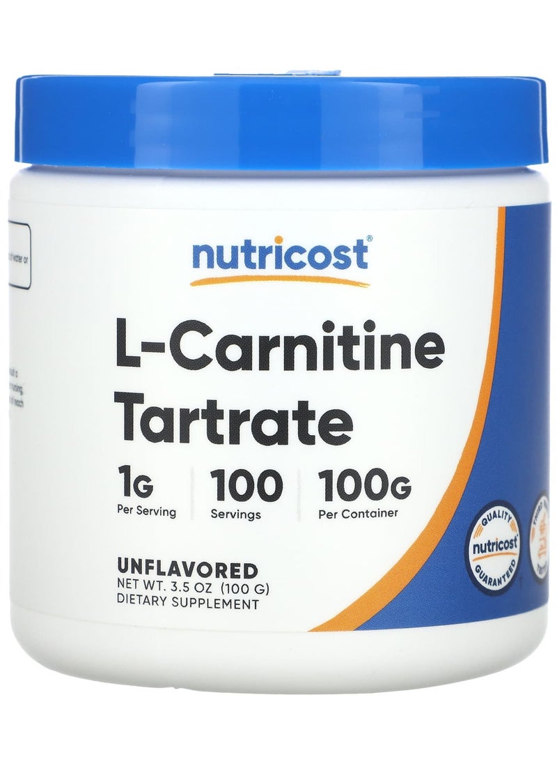Nutricost - L-Carnitine Tartrate, Unflavored, 3.5 oz (100 g) - Image 1