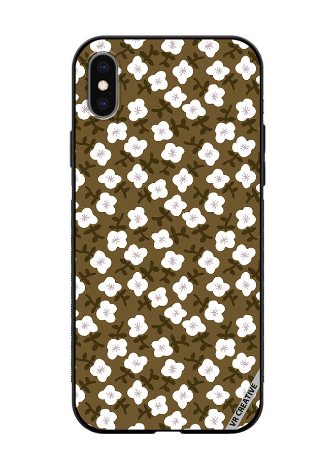 VR CREATIVE Protective Case Cover For Apple iPhone X/XS Flower Design Multicolour - Image 1