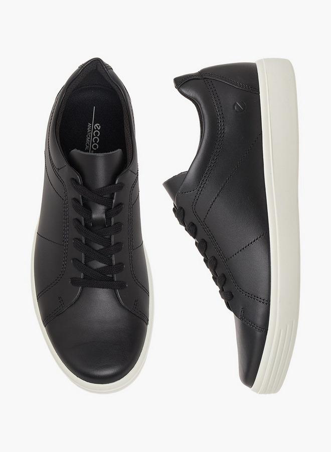 ECCO Men Leather Lace-Up Ankle Sneakers - Image 1