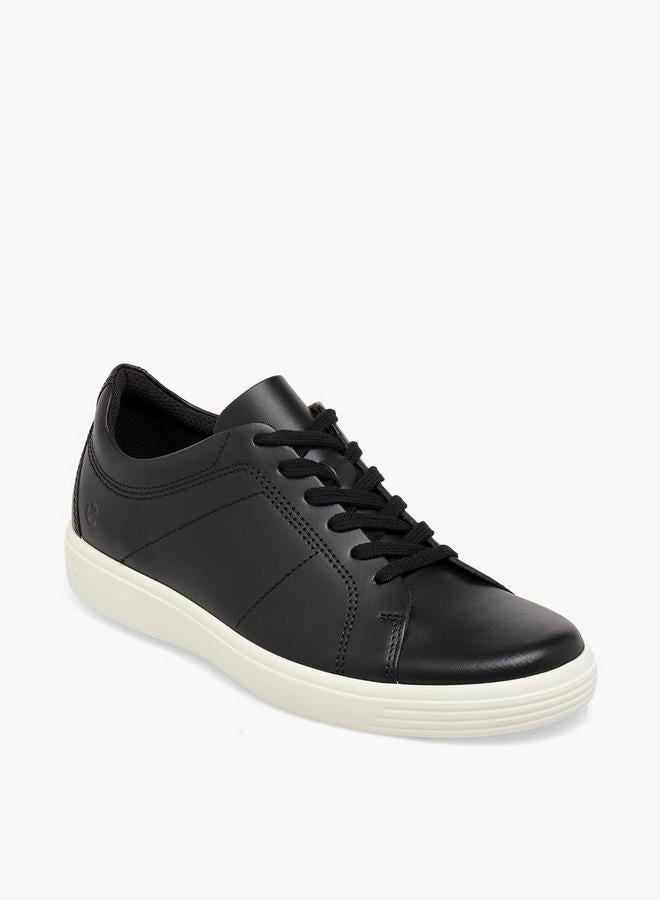 ECCO Men Leather Lace-Up Ankle Sneakers - Image 2