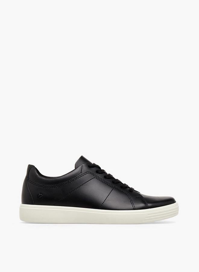 ECCO Men Leather Lace-Up Ankle Sneakers - Image 3