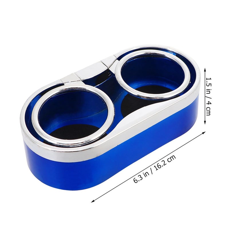 Blue Double Cup Holder with Storage Organizer for Car Backseat and Truck Interior - Image 3