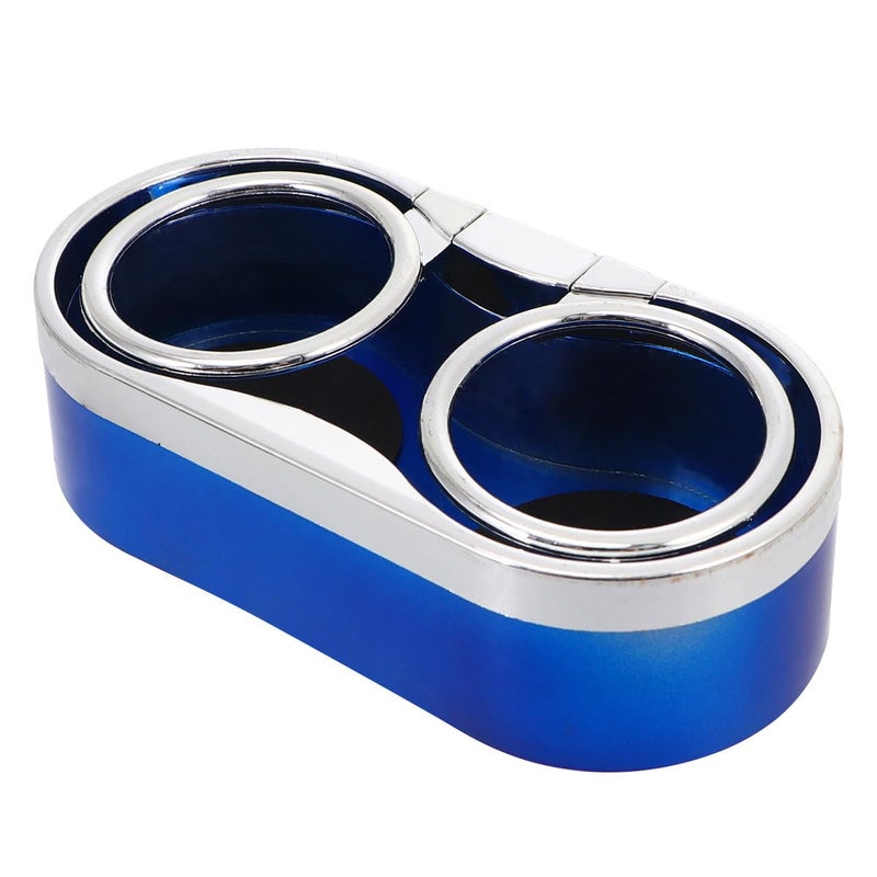 Blue Double Cup Holder with Storage Organizer for Car Backseat and Truck Interior - Image 2