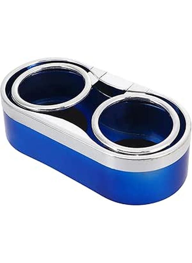 Blue Double Cup Holder with Storage Organizer for Car Backseat and Truck Interior - Image 1