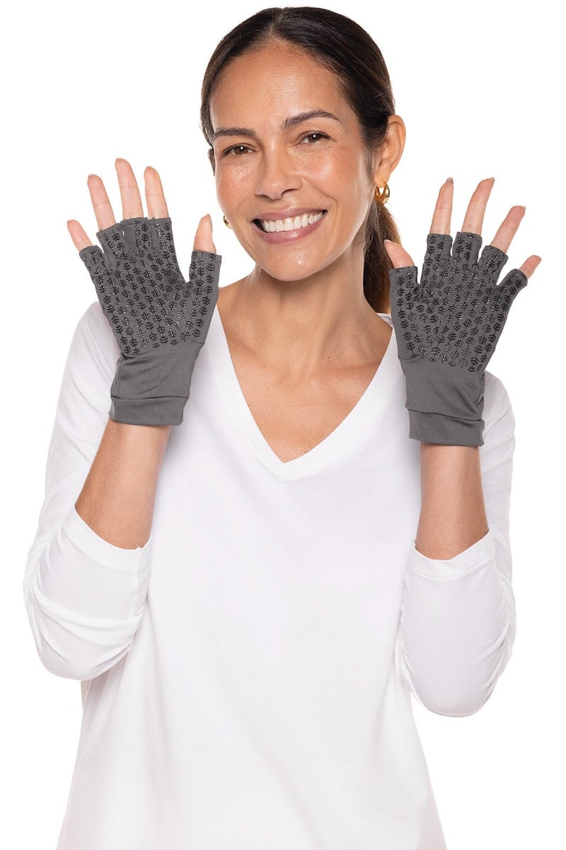 Coolibar Fingerless UV Sun Gloves - UPF 50+ Sun Protection - Ouray in Charcoal - Image 4