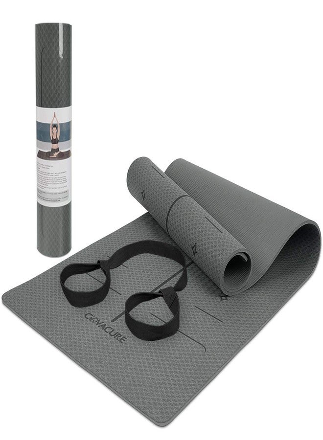 Covacure Extra Large Yoga Mat 72" x 26" - Non Slip Exercise Mat 8mm Thick Eco Friendly with Carrying Strap for Yoga, Pilates, Home Workouts & Floor Fitness - Image 1