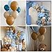 Paeyeq Blue Brown Balloons Dusty Blue Brown Cream Balloons for Bear Birthday Decorations 12INCH Tan Beige Nude Helium Latex Balloon for Arch Baby Shower Boy Kids Party Supplies Wedding Decor - Image 4
