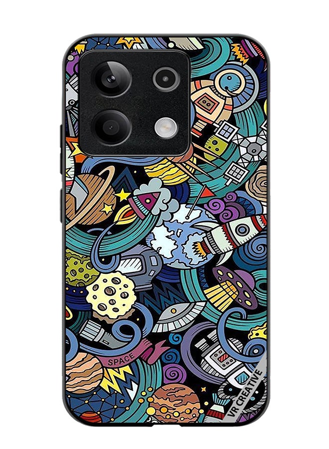 VR CREATIVE Protective Case Cover For Xiaomi Poco X6 Cartoon Doodles Design Multicolour - Image 1