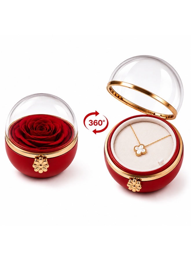 Red Rose Surprise Gift Box For Lovers Necklace Jewelry Gifts Engagement Wedding Anniversary Romantic Occasions - Image 5