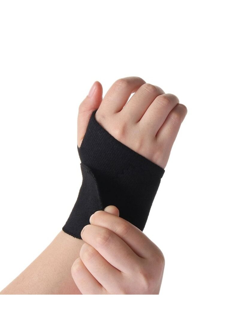 Generic 2 Pcs Self Heating Wrist Band Magnetic Therapy Support Brace Wrap Heated Hand Warmer Compression Pain Relief Wristband Sanitizer Belt  - Image 2