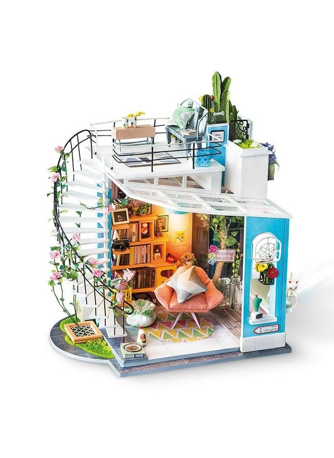 Robotime Diy Miniature Dollhouse Kit 1:24 Scale Dollhouse Room Kit With Led Light Diy House Kit With Furniture Best Birthday For Women And Men  - Image 2