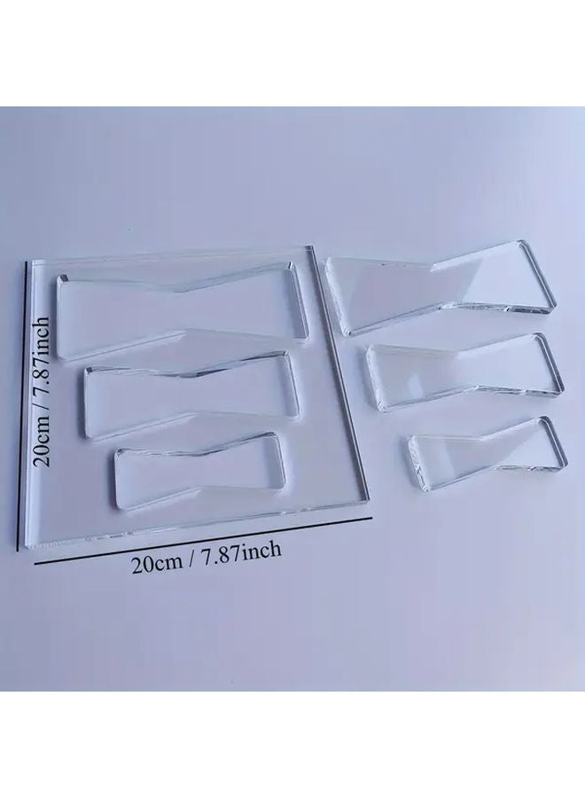 3pcs PET Material Bow Router Templates Transparent Acrylic Woodworking Set - Image 4