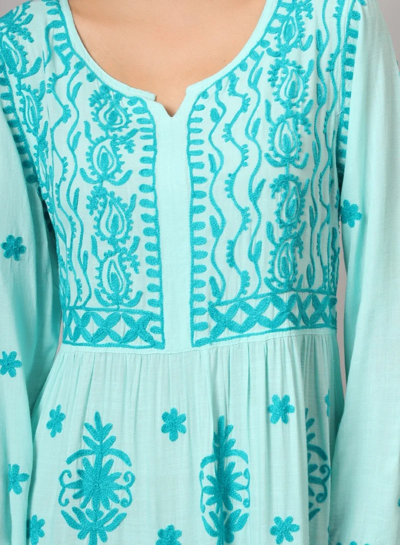 Alaya Hand Embroidered Lucknowi Chikankari  Rayon Jalabiya-AL3935