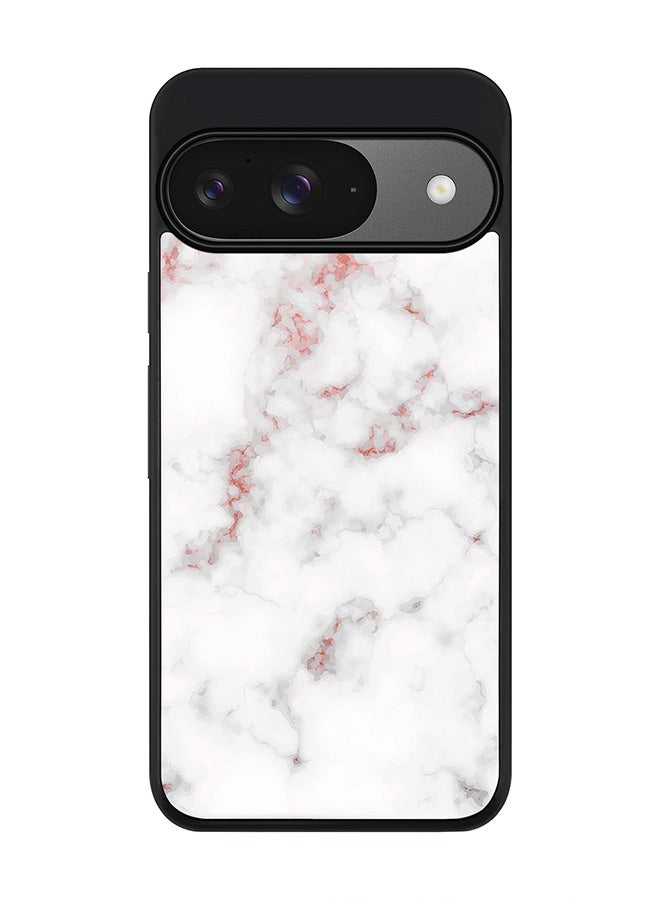 Stylizedd For Google Pixel 9 Case,Slim fit Camera Protection, Shockproof Thin Phone cover - Marble Print Rose Grey - Image 1
