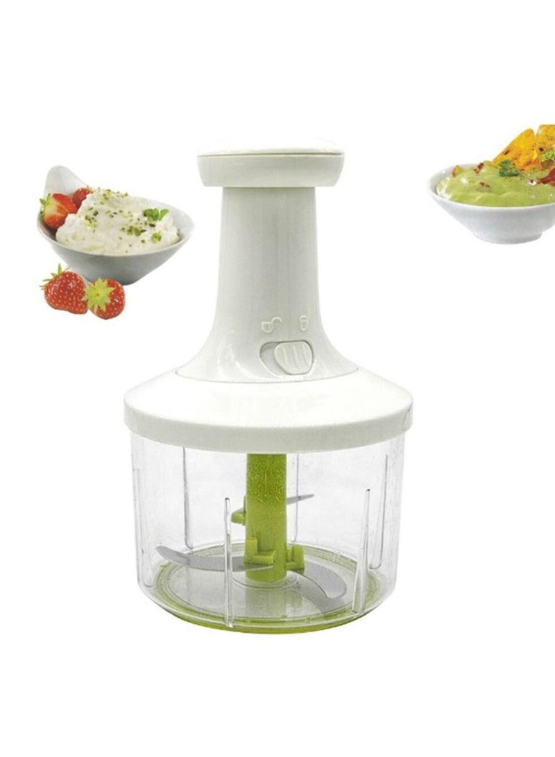 قطاعة خضروات يدوية، كسارة ثوم، مطحنة لحم، مفرمة طعام صغيرة، مطحنة لحم يدوية، ضغط يدوي - Image 2