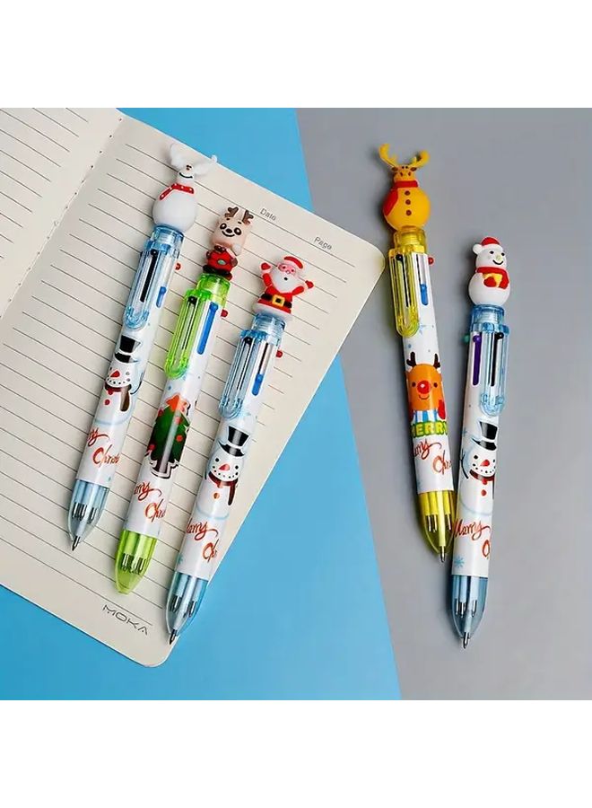 12 Piece Set Blue Christmas Ball Pens Smooth Writing Cute Cartoon Holiday Party Gifts - Image 3